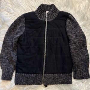 Cat & Jack Toddler Boy Black Sherpa Lined Zip Up Sweater Size 3T